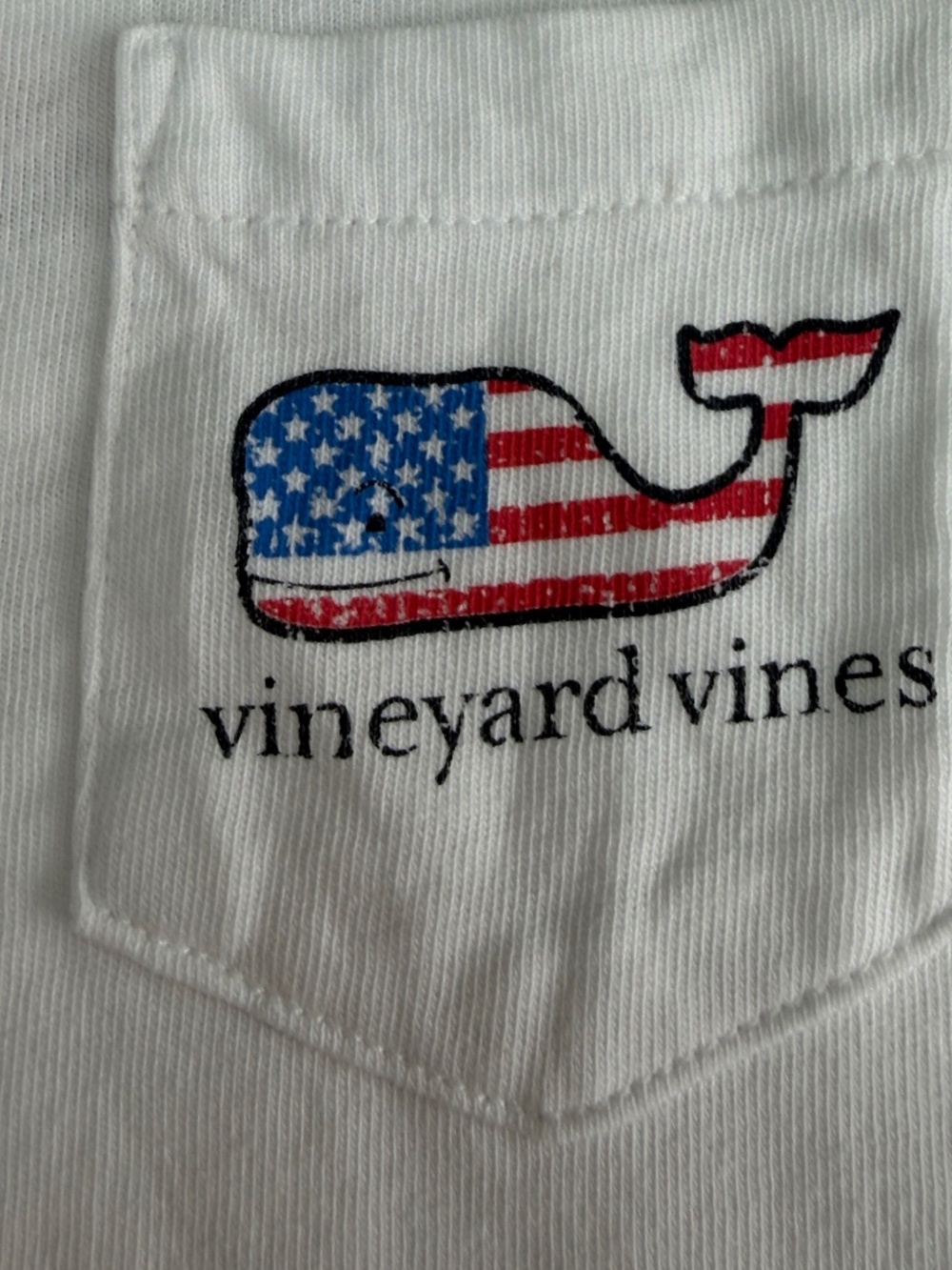 vineyard vines Girls' Flag Whale Short-Sleeve Pocket Tee